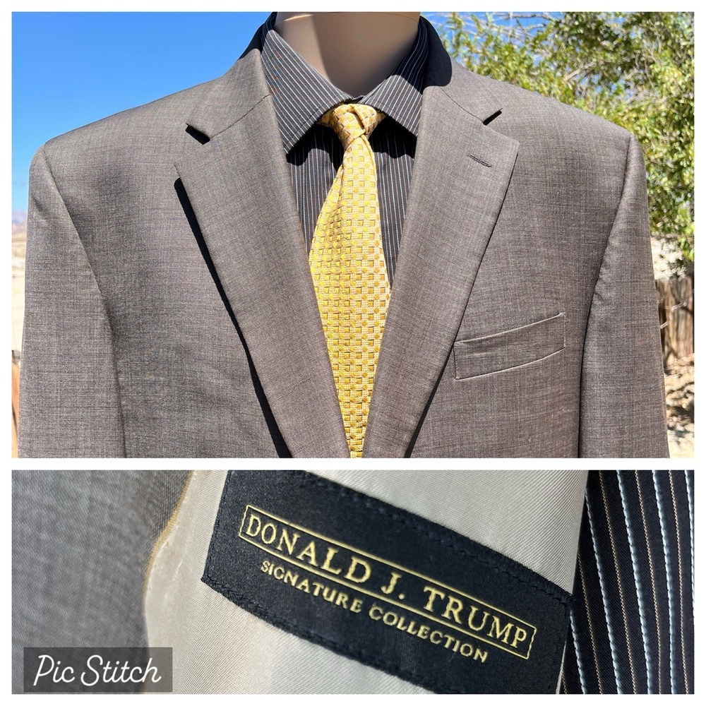 Donald J Trump Blazer/Shirt/Hugo Boss Tie Men L44 Sport Coat Wool formal office